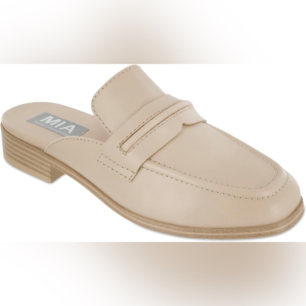 MIA Millia Beige Mule Loafers